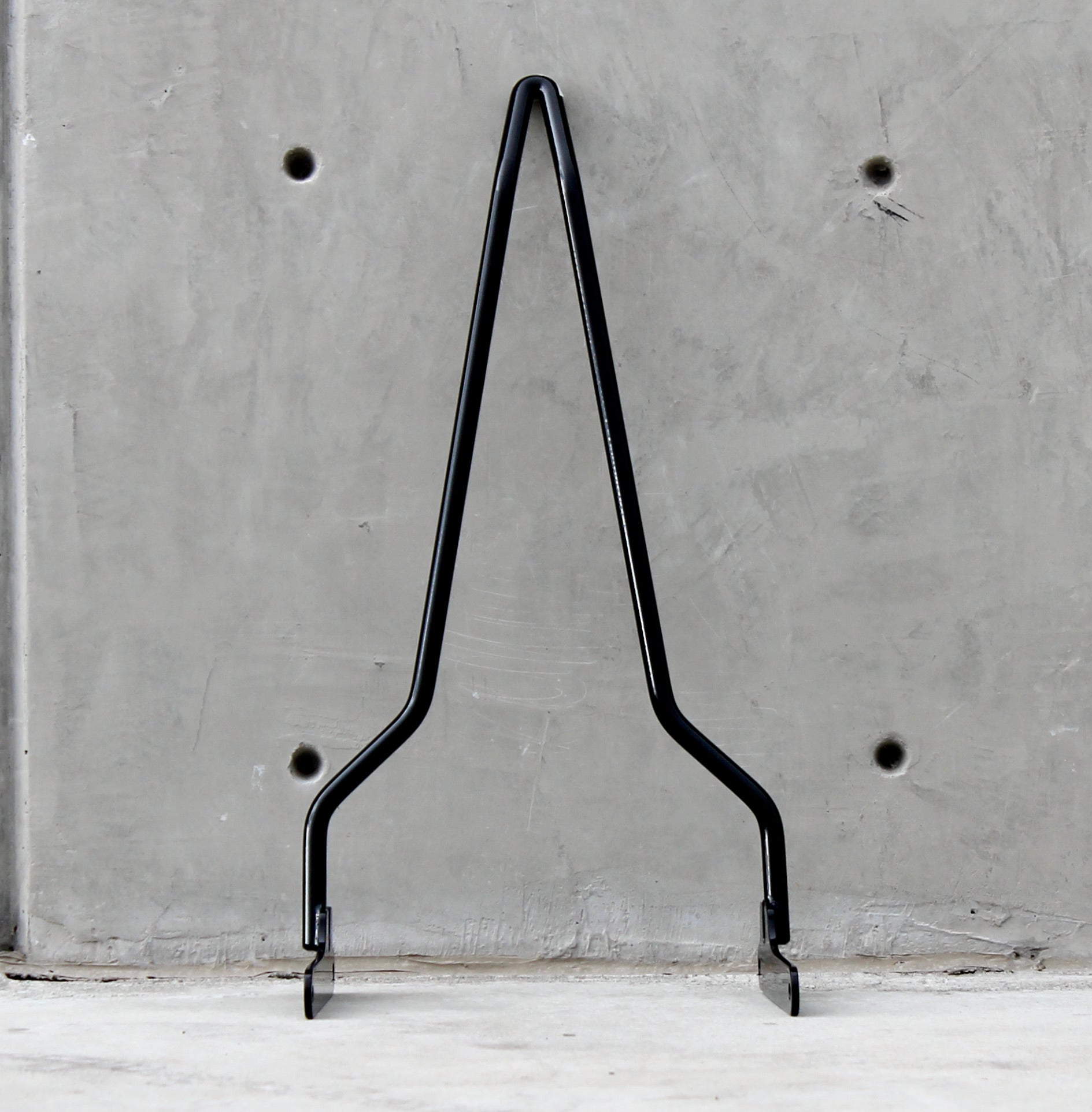 black edward richie pointed sissy bar front view