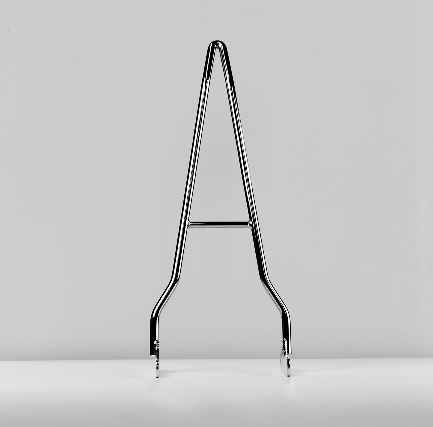 front view of edward richie chrome pointed sissy bar