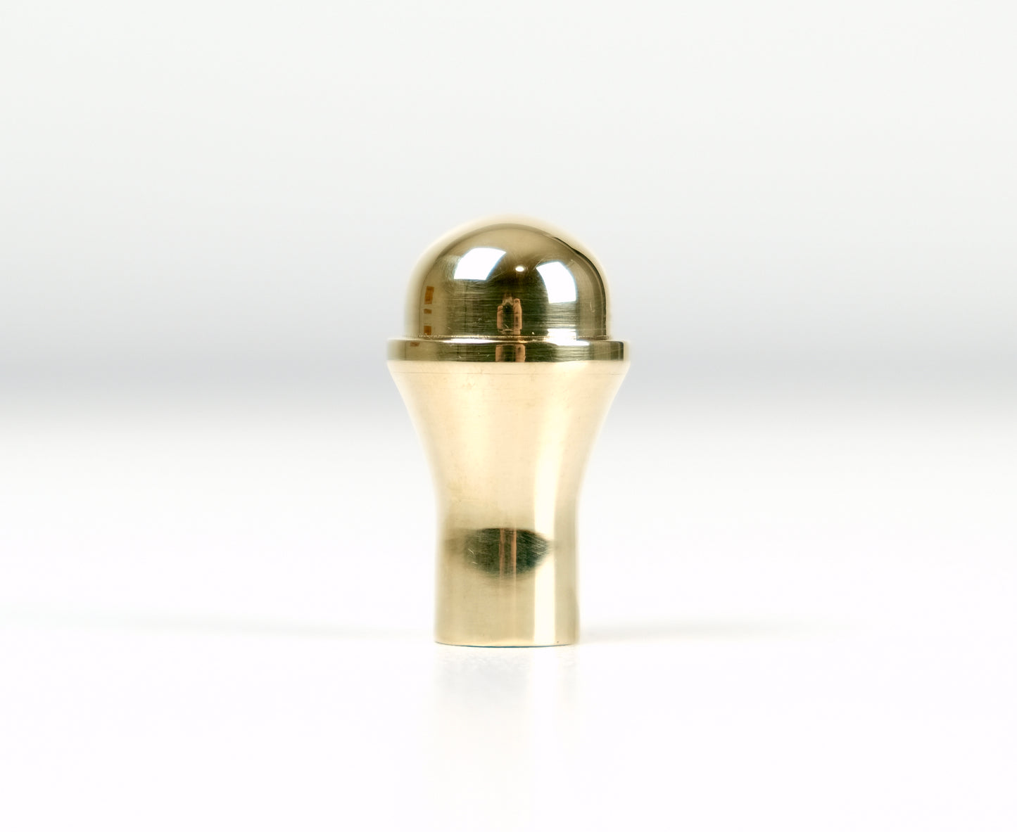 Edward Richie brass jokey shift knob straight on view