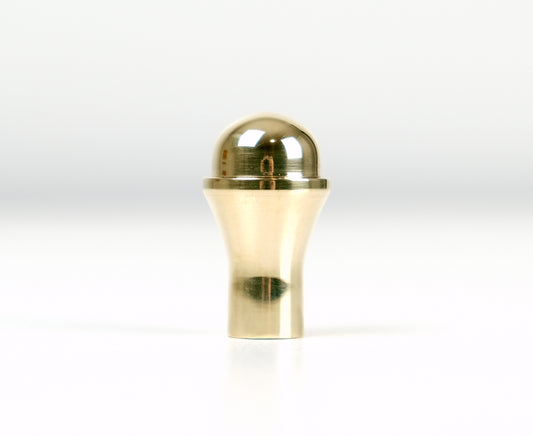 Edward Richie brass jokey shift knob straight on view