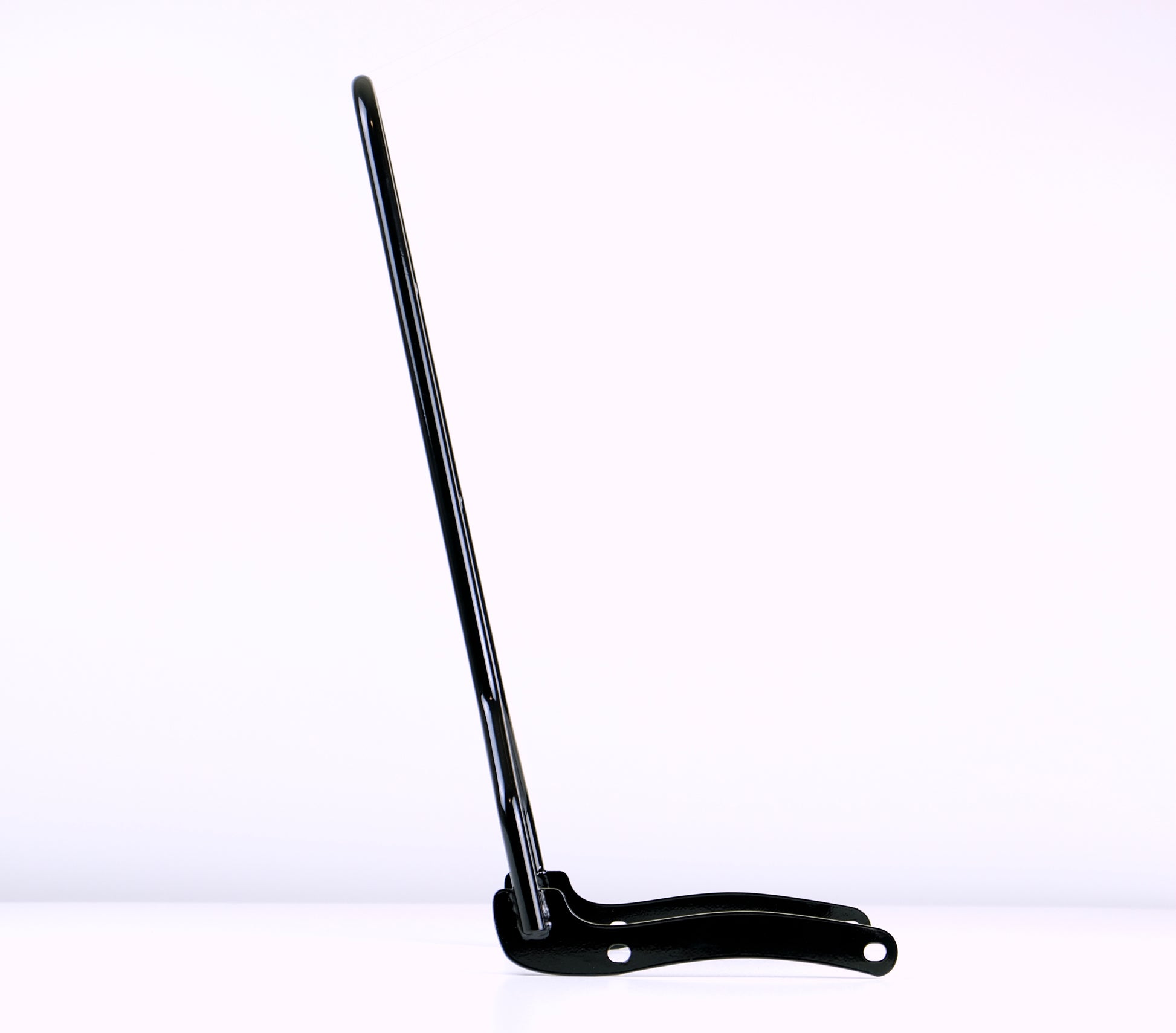 Round top black edward richie sissy bar for honda rebel side view