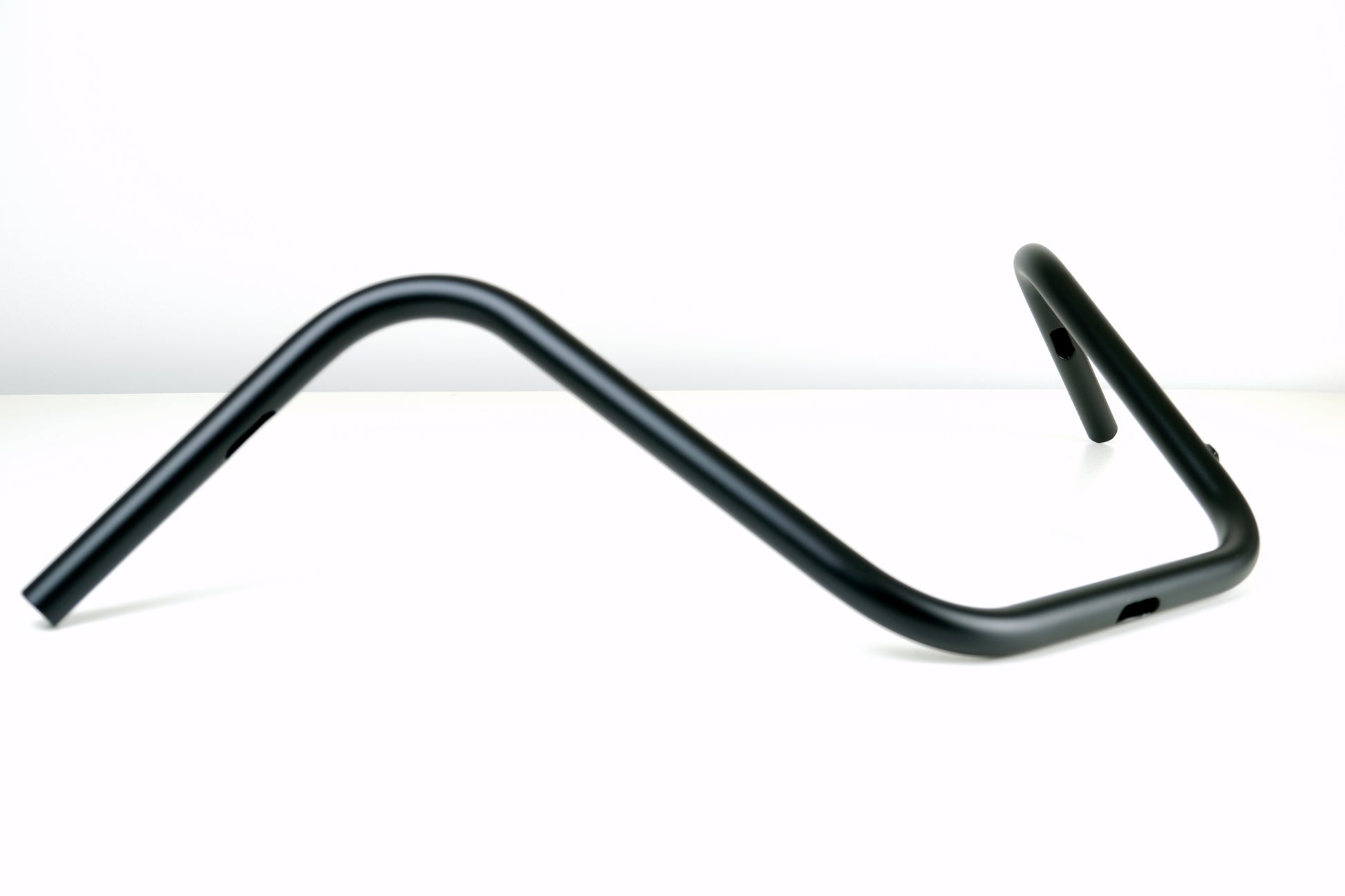 14 inch matte black edward richie old school ape hanger handlebars side view