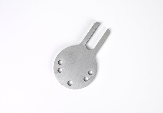 stainless edward richie ratchet top shift plate on white back